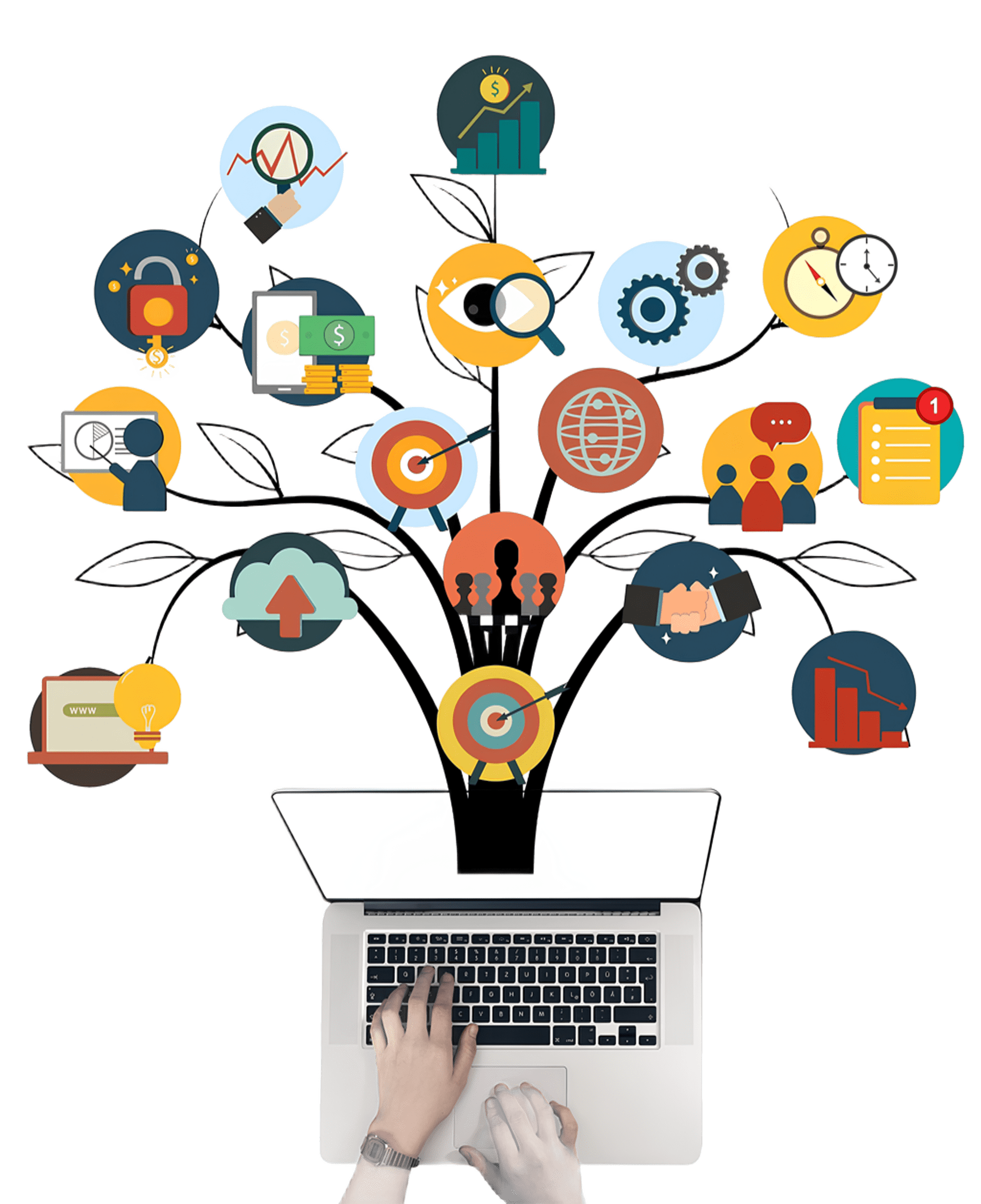 HTech Symbiose laptop illustration